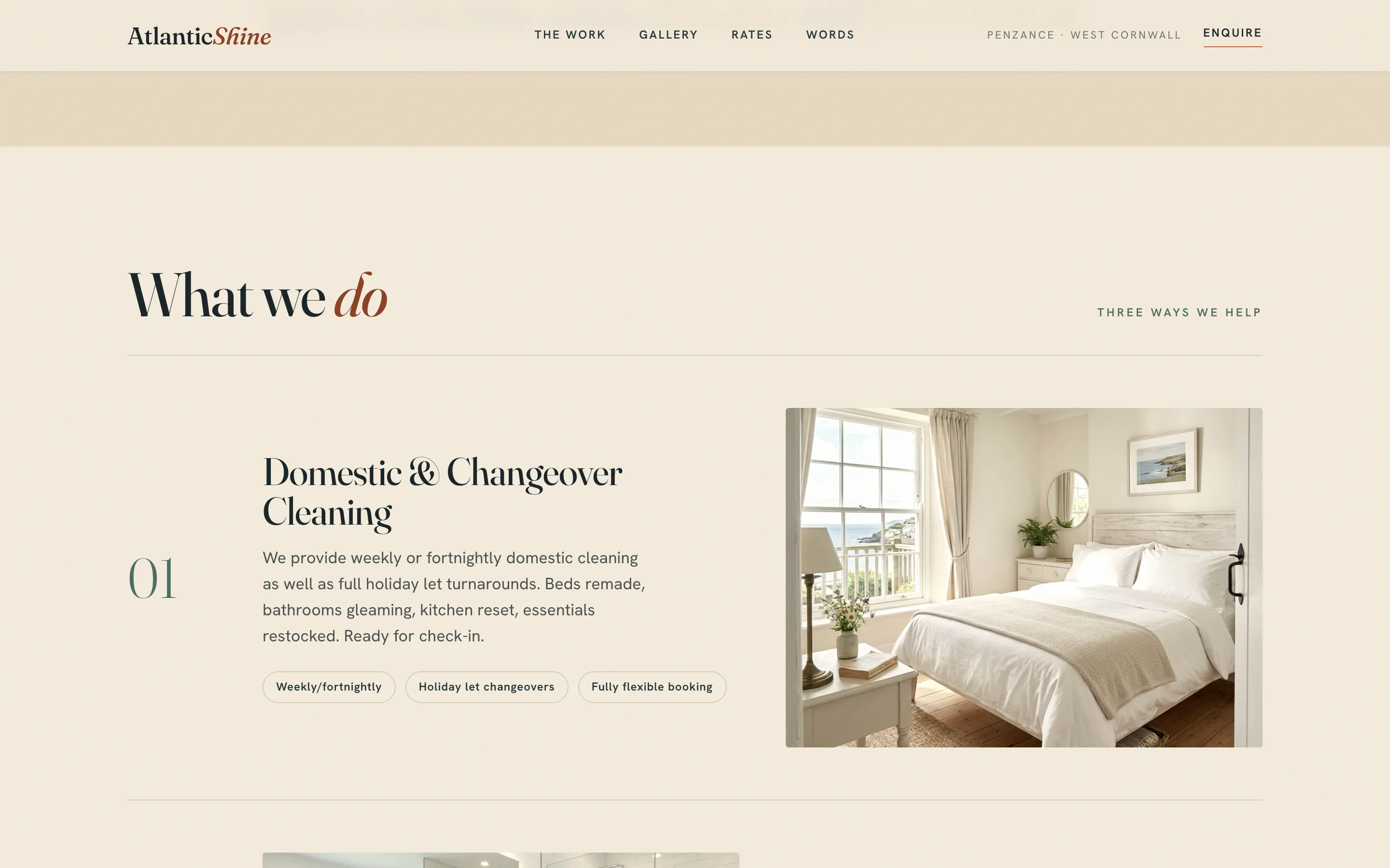 Atlantic Shine — Cleaning services build, screen 2