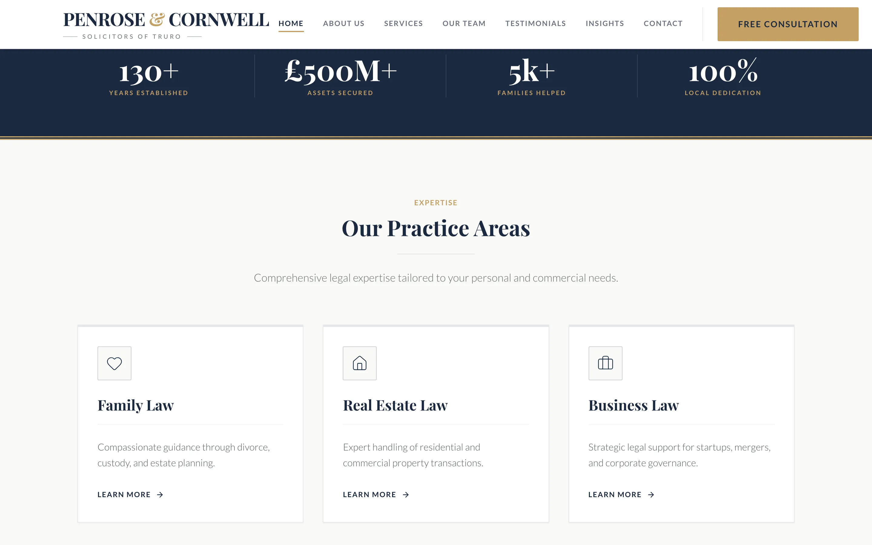Penrose & Cornwell: Legal build, screen 2