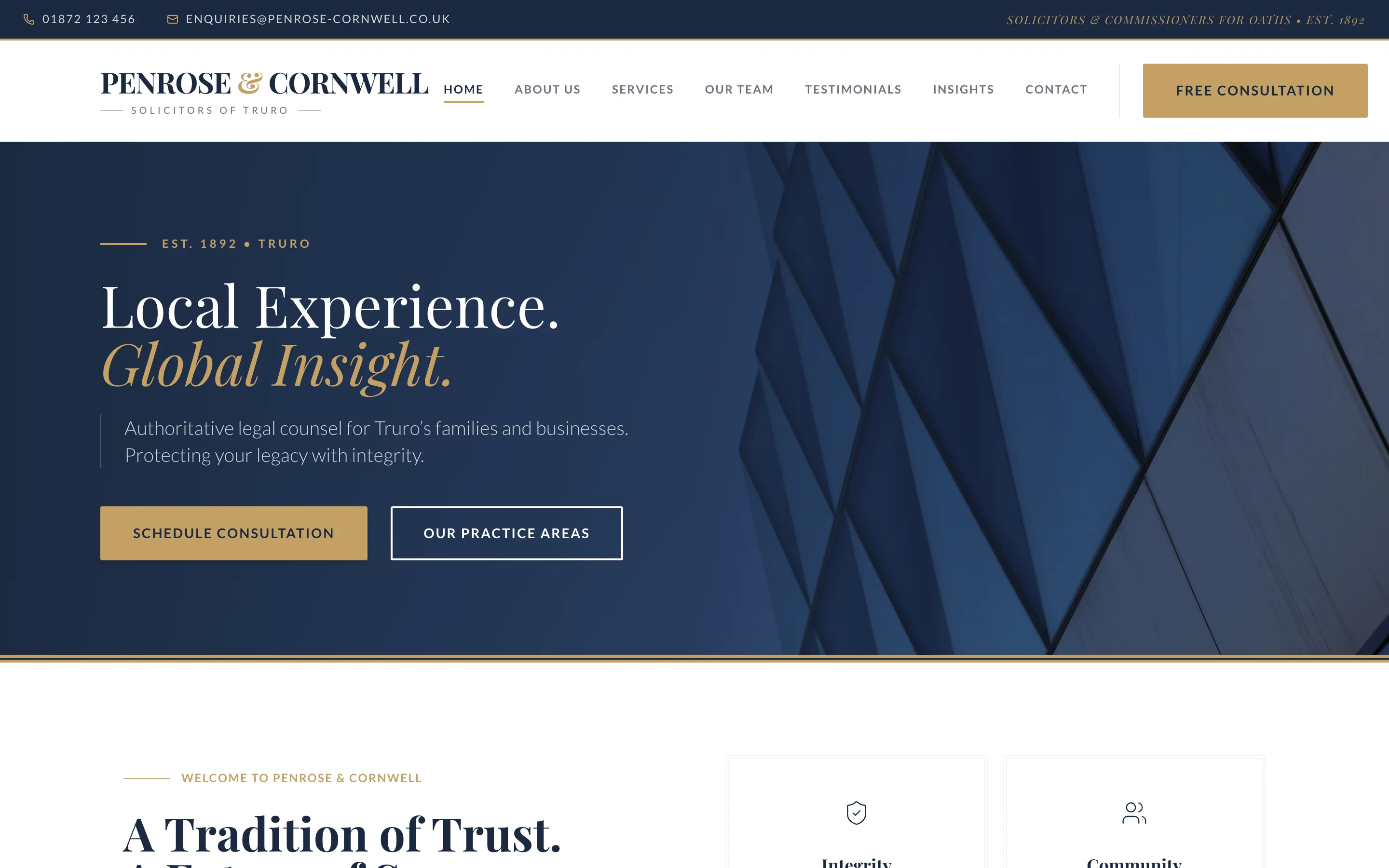 Penrose & Cornwell website