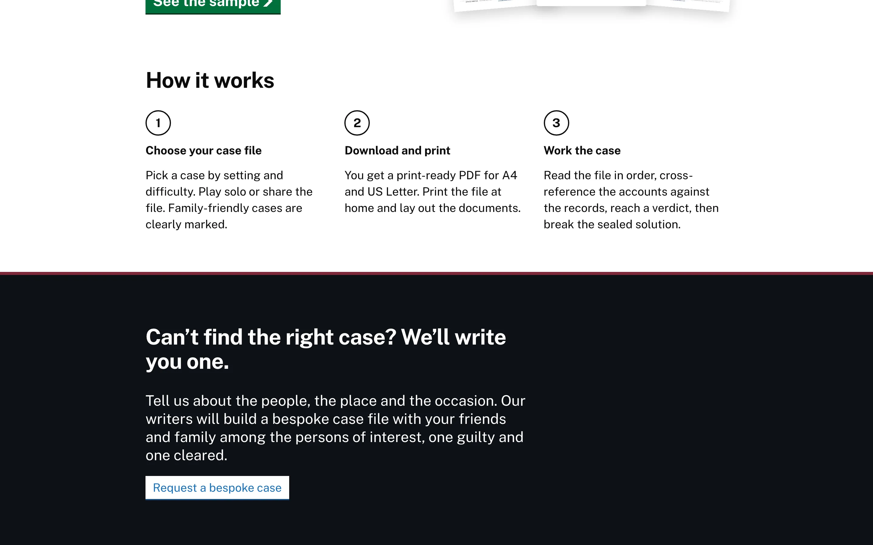Printable Case Files: E-commerce and entertainment build, screen 4