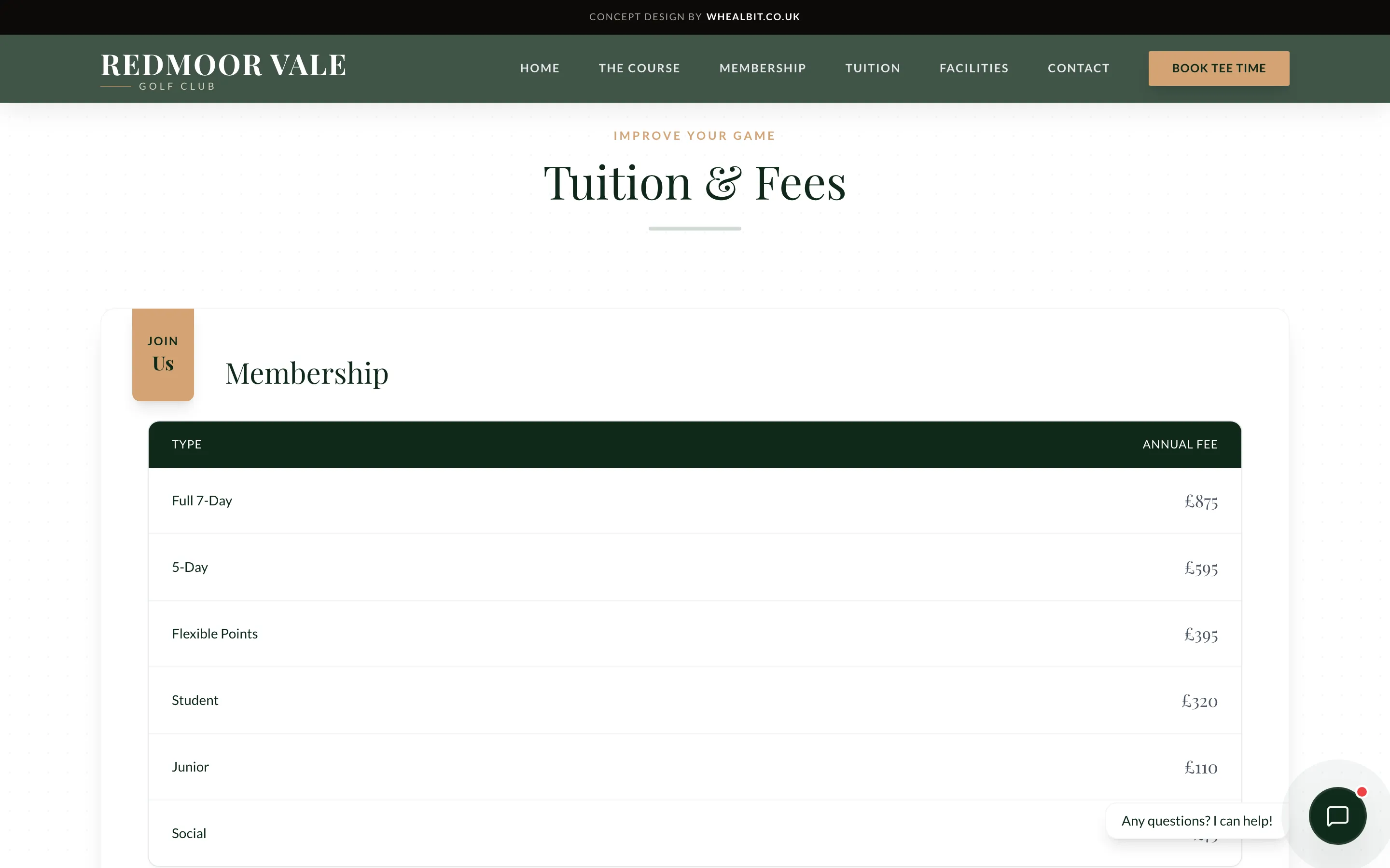 Redmoor Vale — Golf and leisure build, screen 3