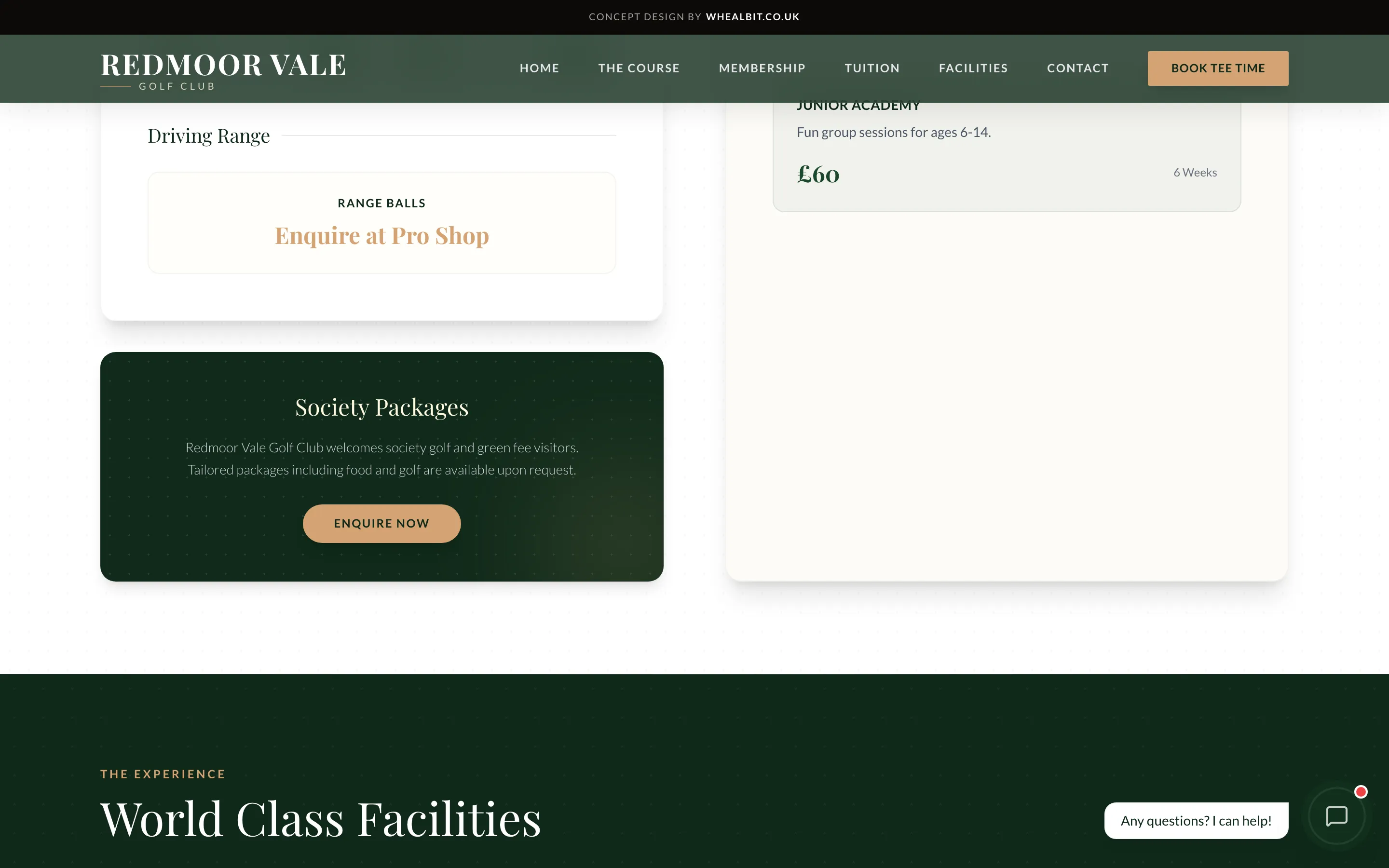 Redmoor Vale — Golf and leisure build, screen 4