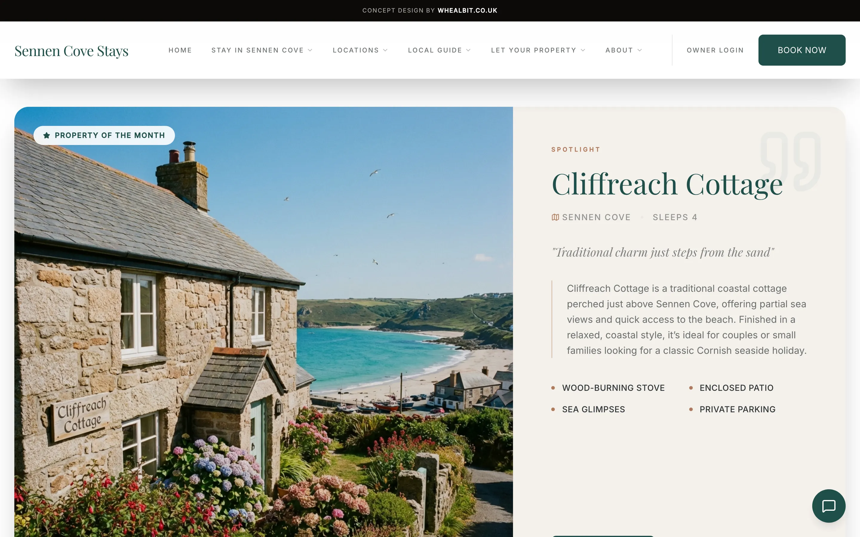 Sennen Cove Stays — Holiday lets build, screen 2