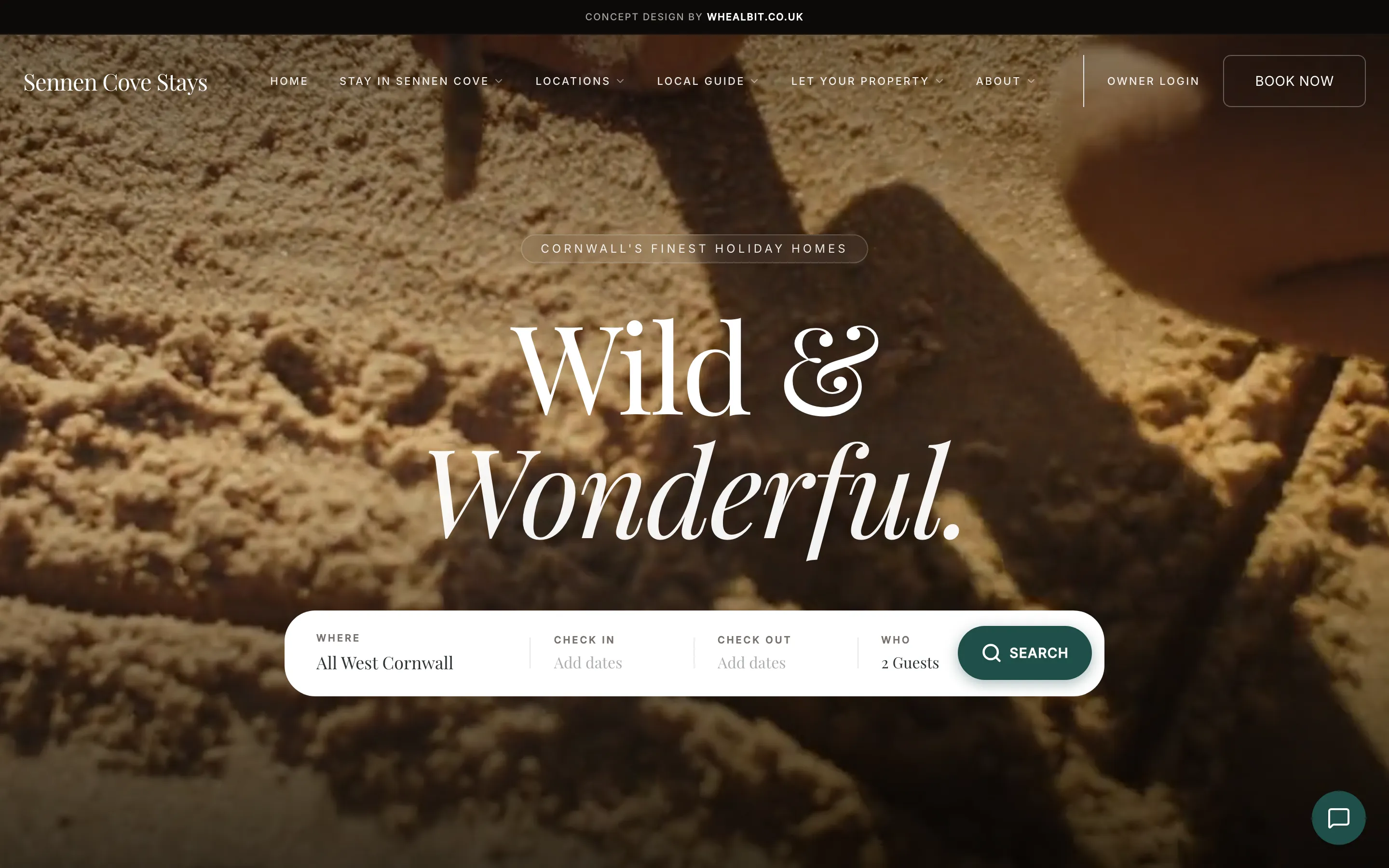 Sennen Cove Stays website