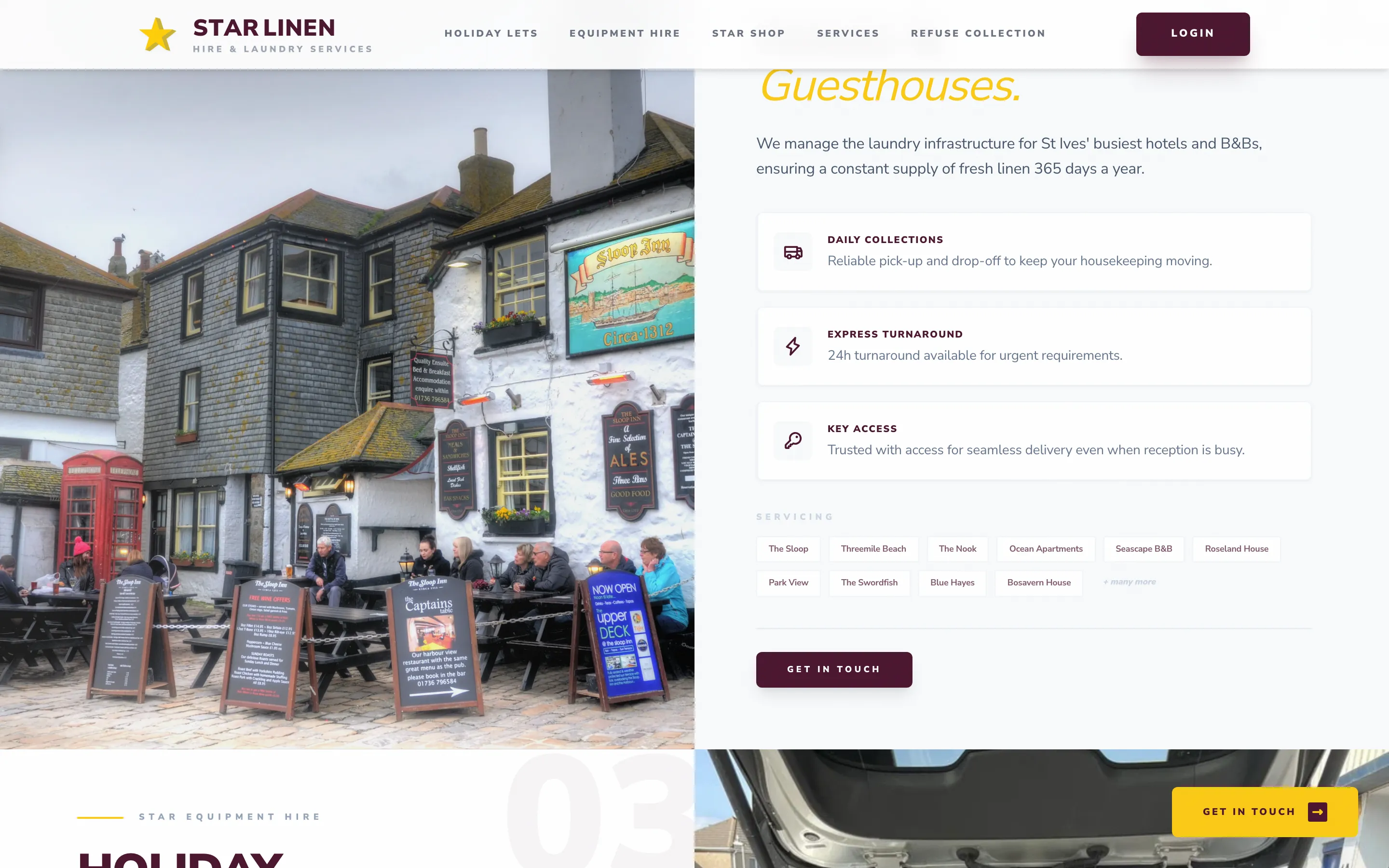 Star Linen: Linen hire and laundry build, screen 3