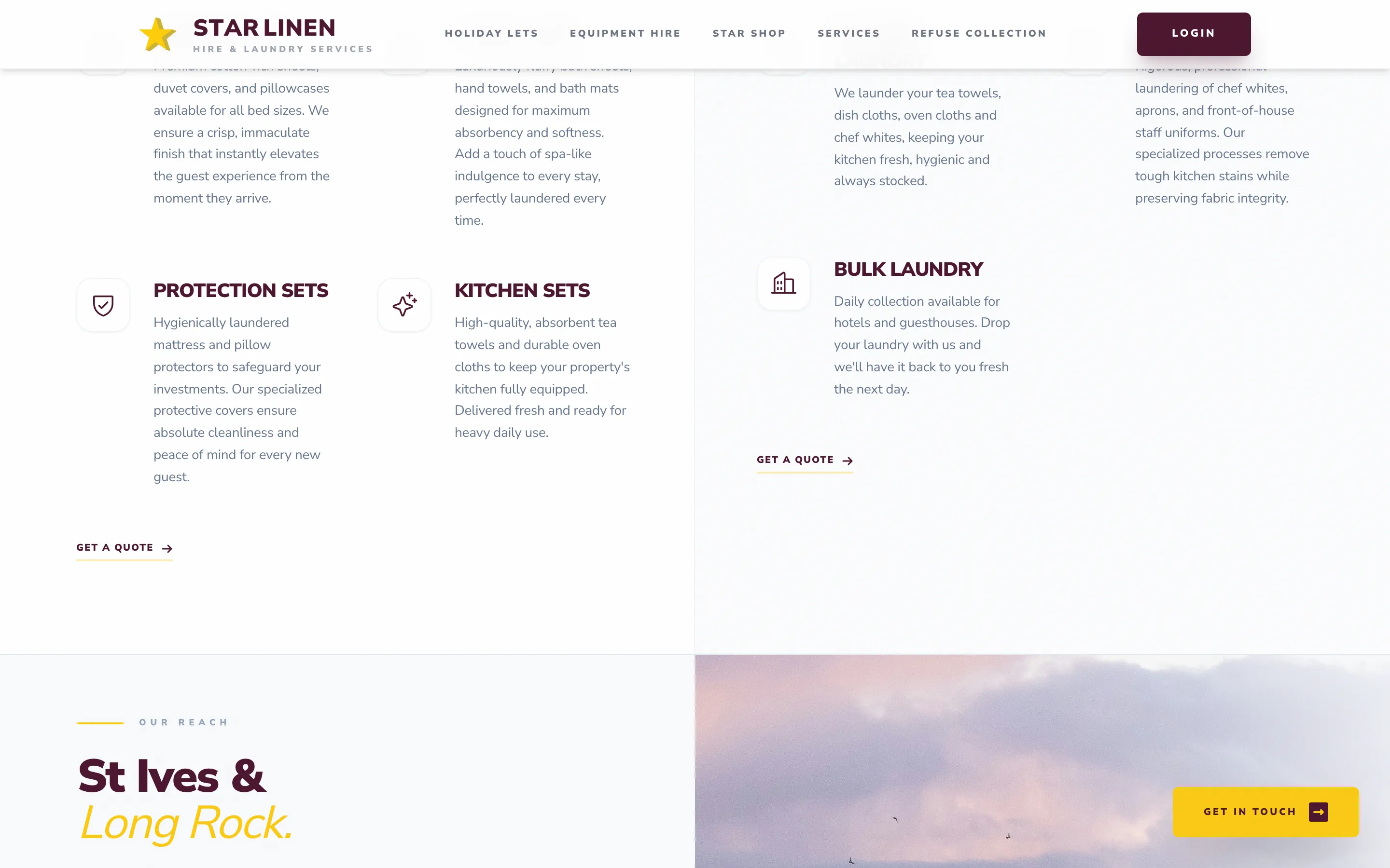 Star Linen: Linen hire and laundry build, screen 4