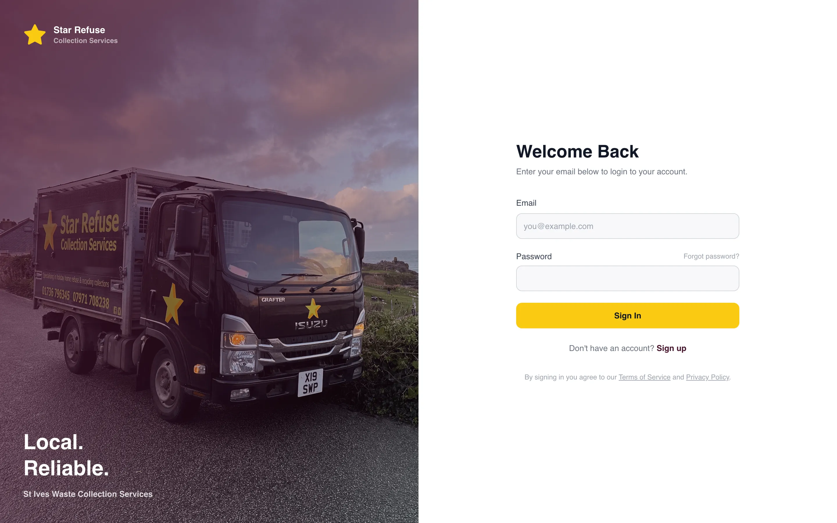 Star Refuse — A driver app and council dashboard for a real collection service.